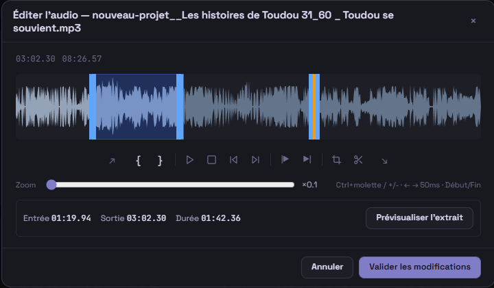 Éditeur audio de Story Studio